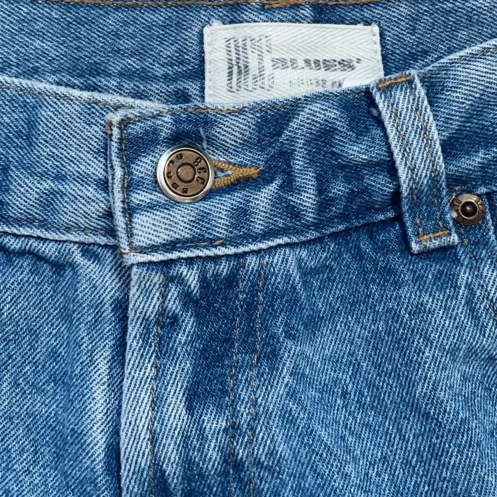 Vintage 90s Mens Jeans  Light Wash Loose Fit Straight Leg Cotton Denim Classic